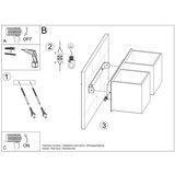  Stenska svetilka QUAD 2 črna, (21347303) | Shoptok.si