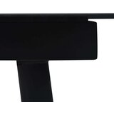  Vrtni blagovaonski stol crni 150 x 80 x 74 cm čelik i staklo | shoptok.hr