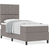 vidaXL postelja z vzmetnico taupe 80x200 cm tkanina, (22084068) | Shoptok.si