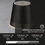 BRILO KIKI LED punjiva stona lampa sa dodirom LED/2,6W/5V IP44 2600 mAh crna | Eponuda.com