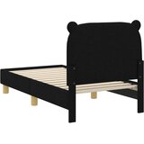  Okvir kreveta za malu djecu s naslonom Crna 70 x 140 cm Tkanina | Eponuda.com