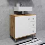 MID.YOU Omarica Za Pod Umivalnik Nilosi M, Bela, Barva Hrasta | Shoptok.si