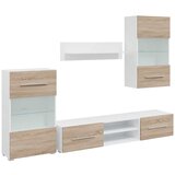 vidaXL 5 kosov TV enote z LED osvetlitvijo Sonoma Oak Engineered Wood, (21749166) Cene