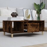 The Living Store Klubska mizica dimljeni hrast 90x50x36,5 cm inženirski les - Klubska Mizica, (21574586) | Shoptok.si