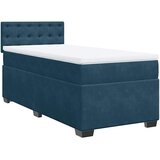 Box spring krevet s madracem tamnoplavi 90x200 cm baršunasti | shoptok.hr
