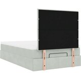 vidaXL Otomanski posteljni okvir z vzmetnicami siv 120x200cm žamet | Shoptok.si