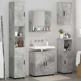  Set namještaja za kupaonicu Zidne s vratima 5 pcs Betonski sivi | shoptok.hr