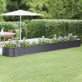  Povišena vrtna gredica od čelika 440x80x36 cm antracit | shoptok.hr