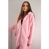 Kesi Long insulated sweatshirt in light pink color | Shoptok.si