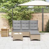  3-dijelni set vrtnih sofa od poliratana s jastucima bež L | shoptok.hr
