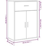 vidaXL Komoda betonsko siva 60x30x84 cm inženirski les | Shoptok.si