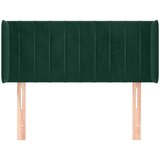  Uzglavlje s ušima tamnozeleno 93x16x78/88 cm baršunasto | shoptok.hr