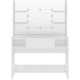 vidaXL Toaletna mizica z LED lučkami 100x40x135 cm MDF | Shoptok.si