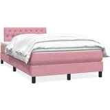 Box Spring krevet s madracem ružičasti 120x220 cm samt - Ružičasta 120 x 220 cm Dizajn s gumbima | shoptok.hr