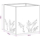  Vrtna saksija Bijela 50 x 50 x 49 cm Čelična vrata | shoptok.hr