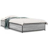 vidaXL Okvir za krevet boja hrasta 75x190 cm konstruirano drvo i metal | shoptok.hr