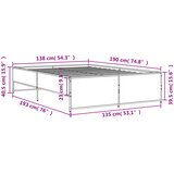  Okvir za krevet smeđi hrast 135x190cm konstruirano drvo i metal | shoptok.hr
