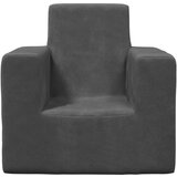  Otroški kavč antraciten mehak pliš - Otroška Sedežna Garnitura, (21419594) | Shoptok.si