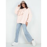 DStreet Women's oversize sweatshirt BOWLOOP peach | shoptok.hr