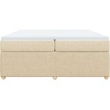 vidaXL Krevet s oprugama i madracem krem 200 x 200 cm od tkanine | shoptok.hr