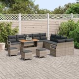 Sjedeća garnitura za vrt 14 kom. Siva poliratan 285 x 289 x 85 cm | shoptok.hr