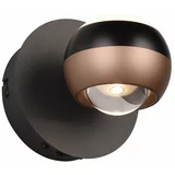Trio Select Crna/u bakrenoj boji LED zidna lampa ø 10 cm Orbit –