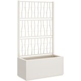 Maison Chic Cvetlično korito - Cvetlični Lonec z oporno mrežo belo 80x36x140 cm PP, (21789607) | Shoptok.si