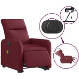  Električni masažni naslonjač na podizanje od tkanine boja vina | shoptok.hr