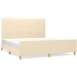  Okvir za krevet bez madraca krem 160x200 cm od tkanine | Eponuda.ba