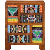 vidaXL Bivak Multicolor 50x35x60 Masivni les Akacija | Shoptok.si