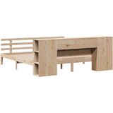 vidaXL Knjižna postelja brez vzmetnice 200x200 cm trdna borovina | Shoptok.si