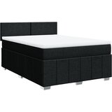  Krevet s oprugama i madracem crni 160x200 cm od tkanine | shoptok.hr
