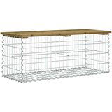  Klupa s gabionskim dizajnom 103 x 44 x 42 cm od borovine | shoptok.hr