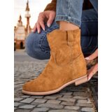 Resti Brown ankle boots a'la cowboy boots on an indoor wedge Jelluma - Footwear | ePonuda.com