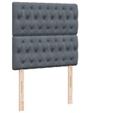 vidaXL Otomanski posteljni okvir z vzmetnicami siv 80x200 cm žamet | Shoptok.si