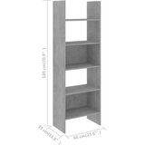 Ormarić za knjige siva boja betona 60 x 35 x 180 cm od iverice | shoptok.hr