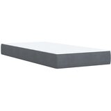 Box spring krevet s madracem tamnosivi 90x200 cm baršunasti | shoptok.hr