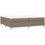  Krevet s oprugama i madracem smeđesivi 200x200 cm od tkanine | shoptok.hr