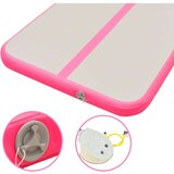  Napihljiva gimnastična preproga s tlačilko 800x100x10 cm roza | Shoptok.si