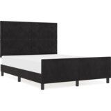 Postelja Črna 140x190 cm Žamet, (22049816) | Shoptok.si