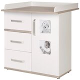 Roba bijela niska dječja komoda u dekoru brijesta s promjenjivim stolom 117x102 cm moritz – | shoptok.hr