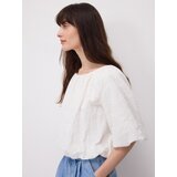 Reserved Bluza s izvezenim uzorkom - krem | shoptok.hr
