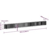 vidaXL Visoka greda gabion pocinkano železo 610x50x50 cm | Shoptok.si
