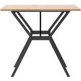 vidaXL jedilna miza y okvir 80x80x75 cm trdna borovina lito železo | Shoptok.si