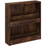 Ormarić za cipele s ogledalom 2 razine boja hrasta 63x17x67 cm | shoptok.hr