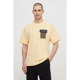 Columbia Bombažna kratka majica Painted Peak moška, rumena barva, 2074481
