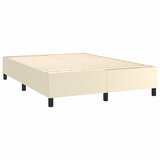  s oprugama i madracem krem 140 x 190 cm od umjetne kože | shoptok.hr