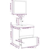  Komplet pohištva za predsobo siv sonoma inženirski les, (20672397) | Shoptok.si