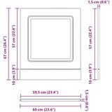  Kuhinjski ormarić Kalmar Crni hrast 60 x 1 5 x 67 cm | shoptok.hr