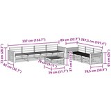  Set vanjskih sofa 8 kom. Prirodna Čvrsto drvo akacije | shoptok.hr